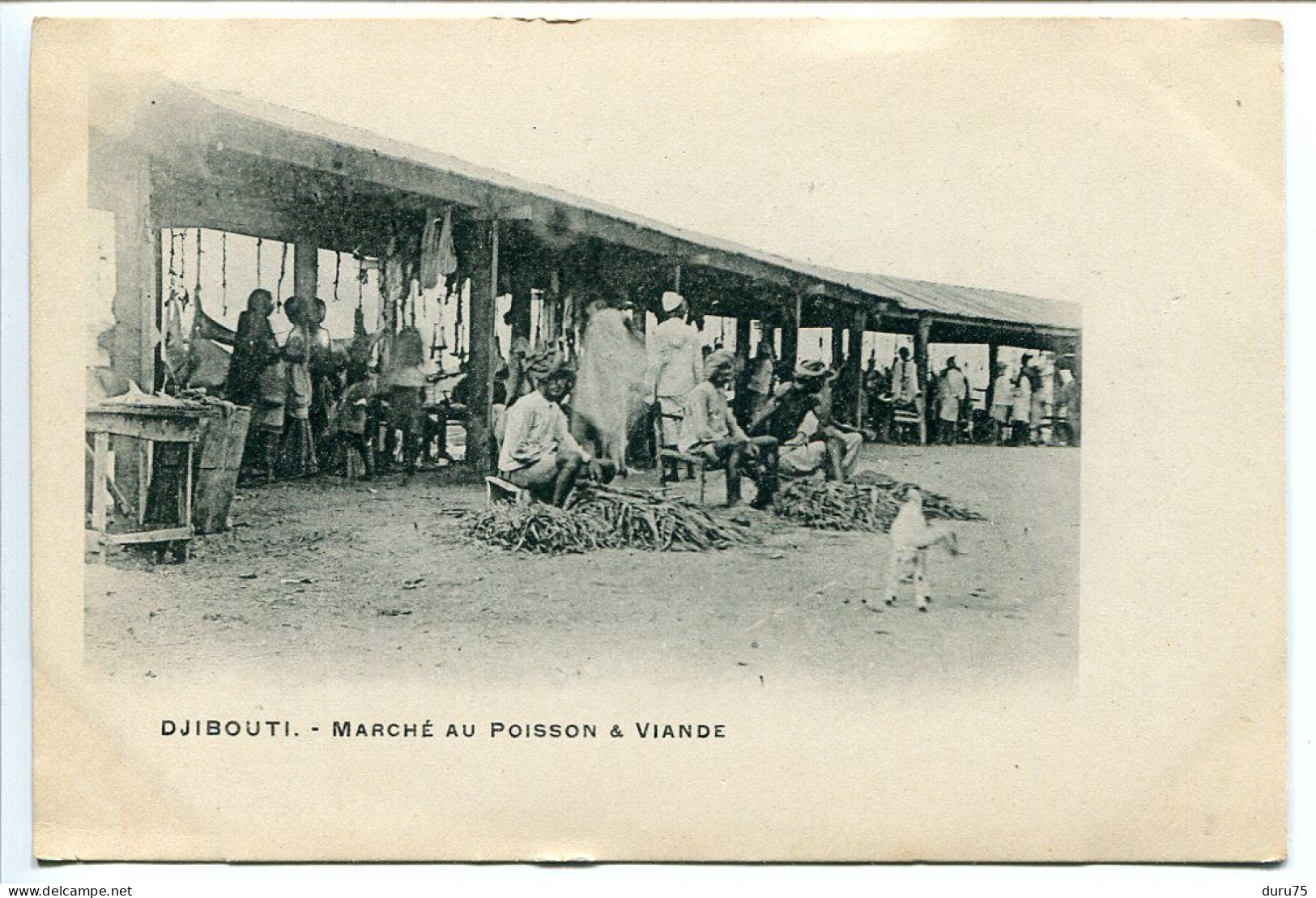 Pionnière Dos Simple * DJIBOUTI Marché Au Poisson Et Viande - Gibuti