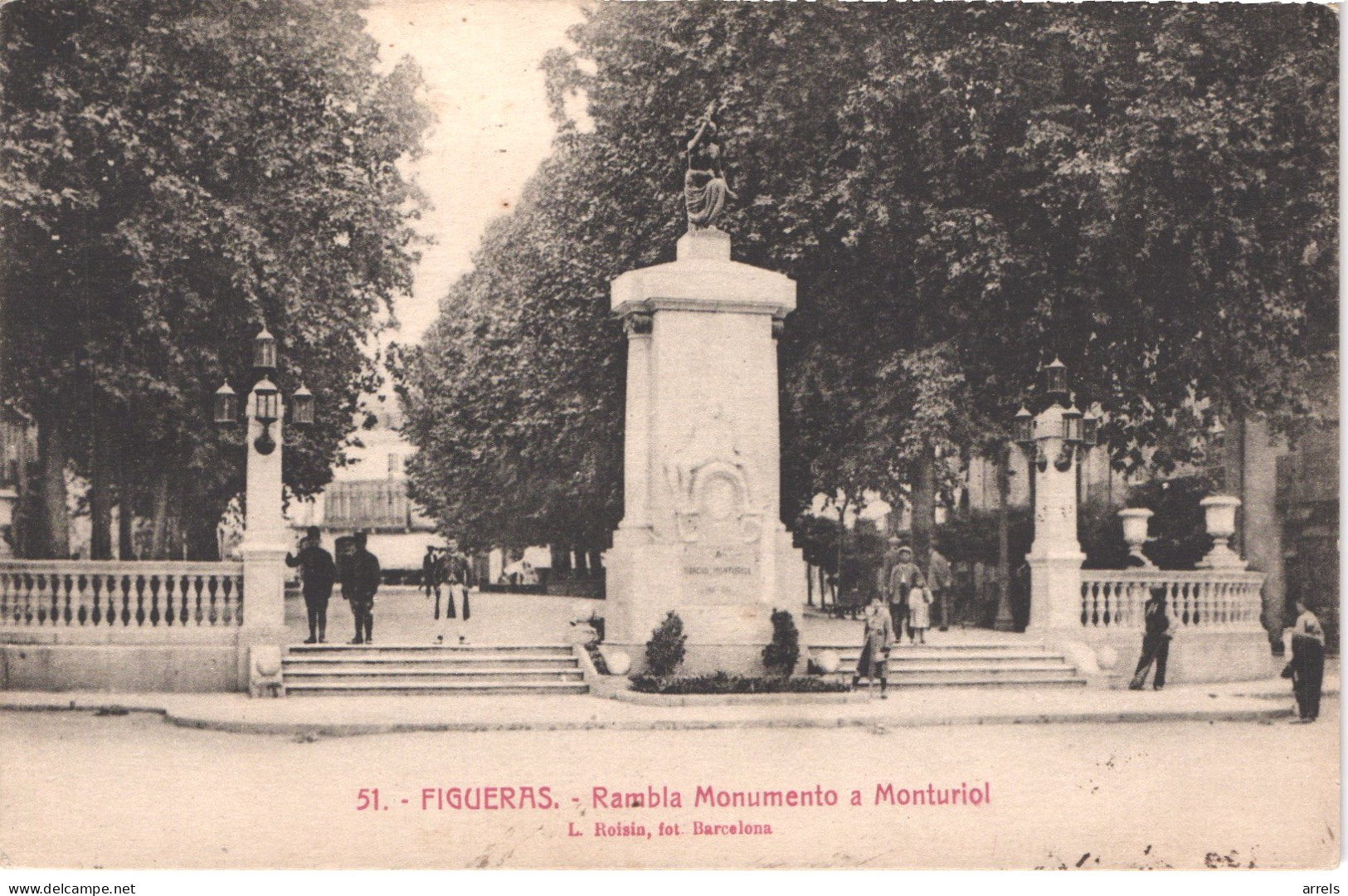 ES FIGUERAS - Roisin 51 - Rambla - Monument A Monturiol - Animée - Belle - Gerona