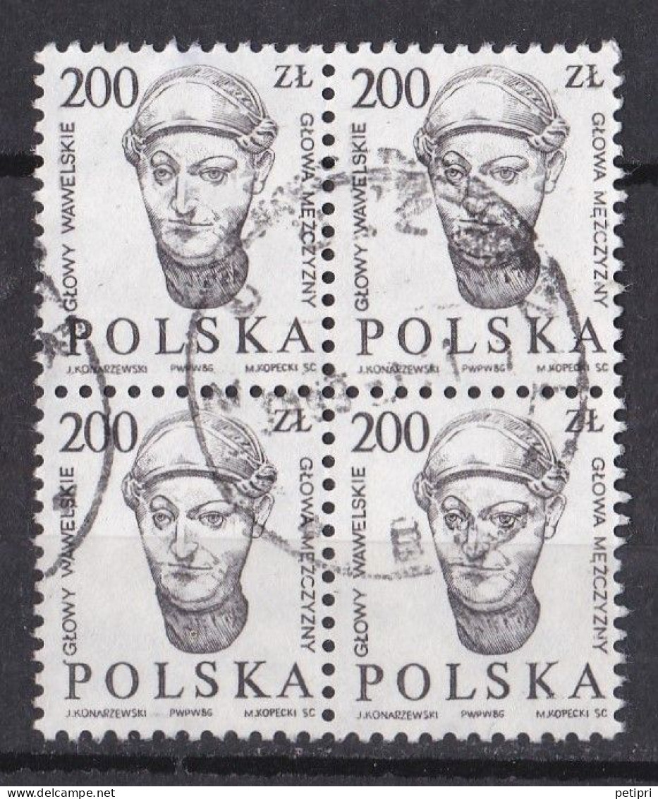 Pologne - République 1981 - 1990   Y & T N °  2868  Bloc De 4 Oblitérés - Gebruikt