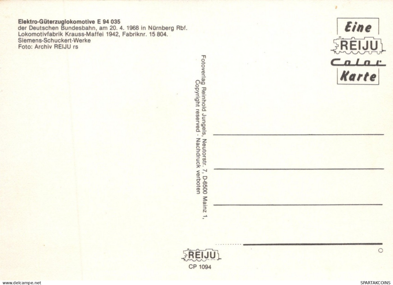 TREN TRANSPORTE Ferroviario Vintage Tarjeta Postal CPSM #PAA871.A - Eisenbahnen