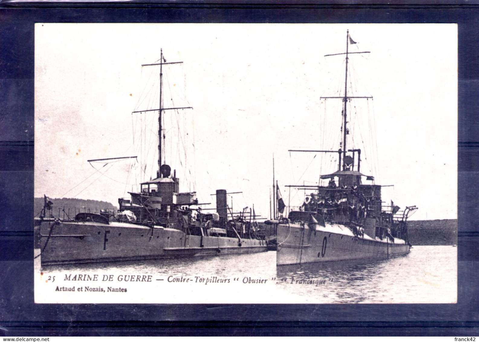 Contre Torplleurs "obusier" Et "francisque" - Warships