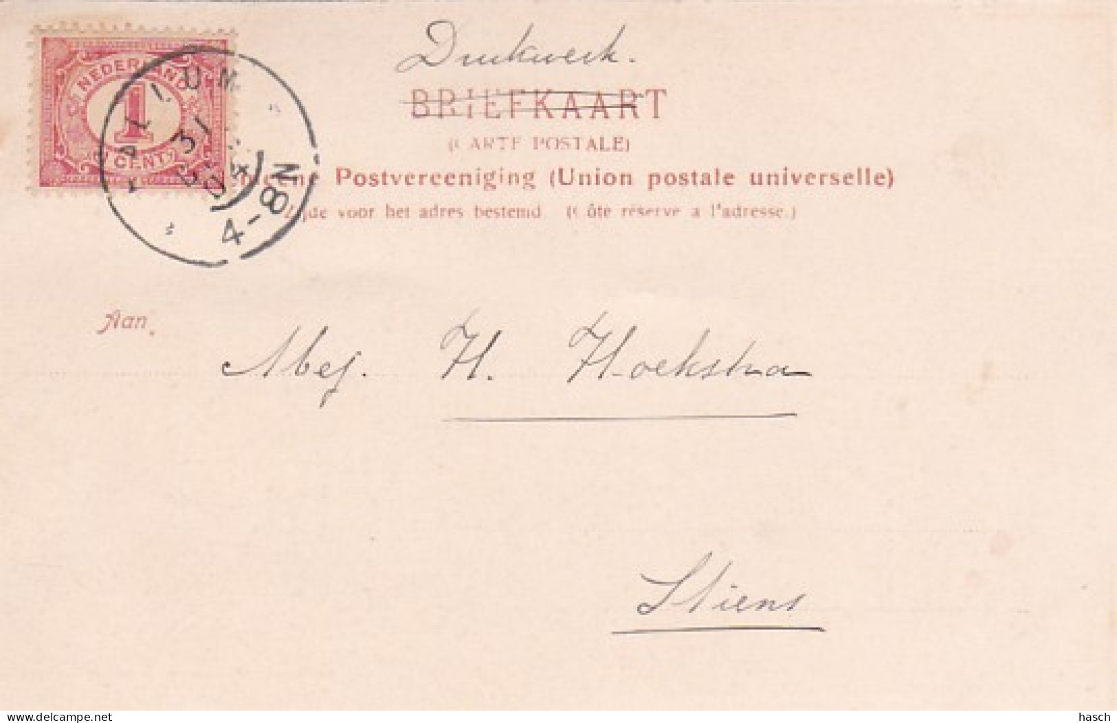 481521Hallum, Molenbuurt. (poststempel 1904) - Autres & Non Classés