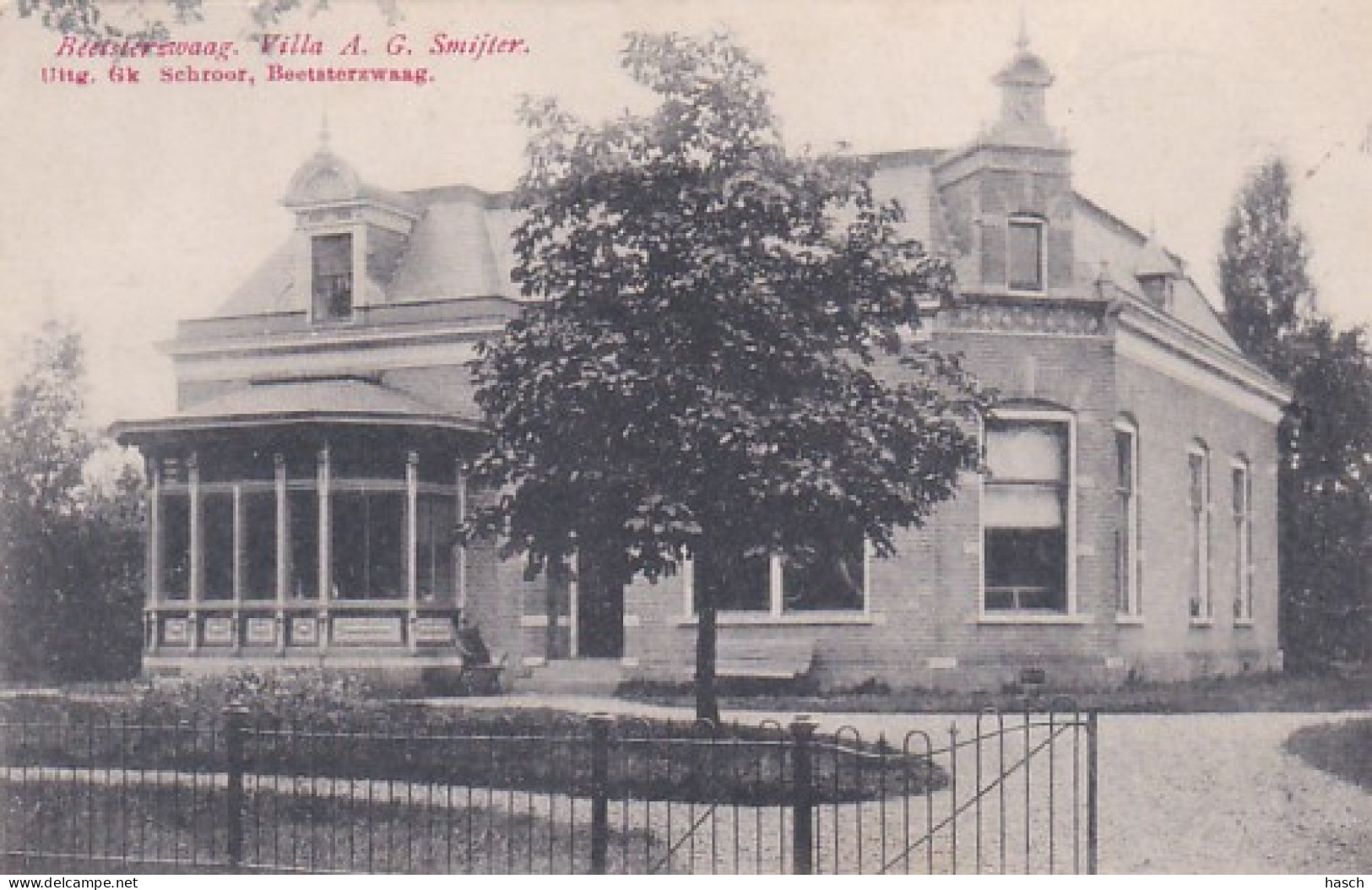 481535Beetserzwaag, Villa A. G. Smijter. (poststempel 1912) - Autres & Non Classés