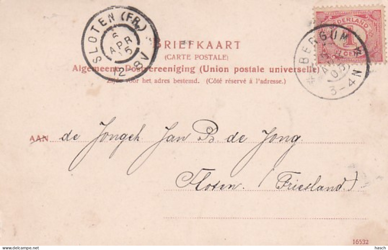 481553Bergum, Bergumer - Nieuwstad. (poststempel 1905)(zie Rechterkant En Linksboven) - Autres & Non Classés