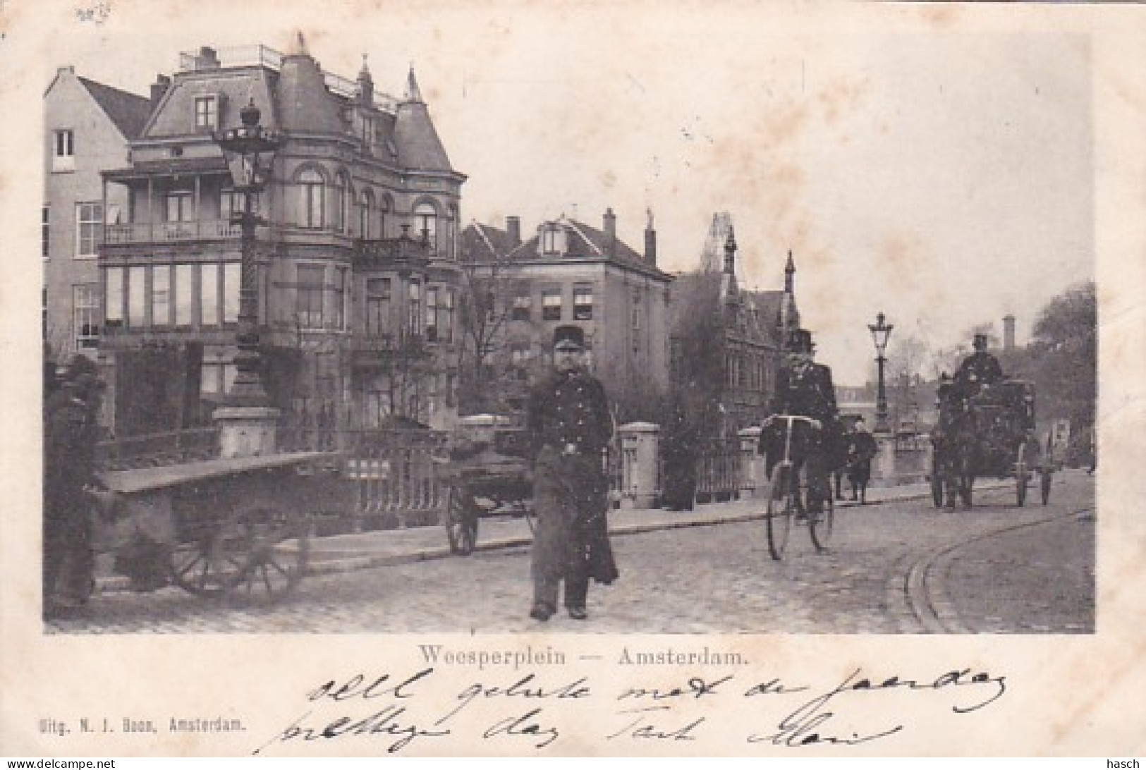 48178Amsterdam, Weesperplein Rond 1900. (rechtsonder Vouwen) - Amsterdam