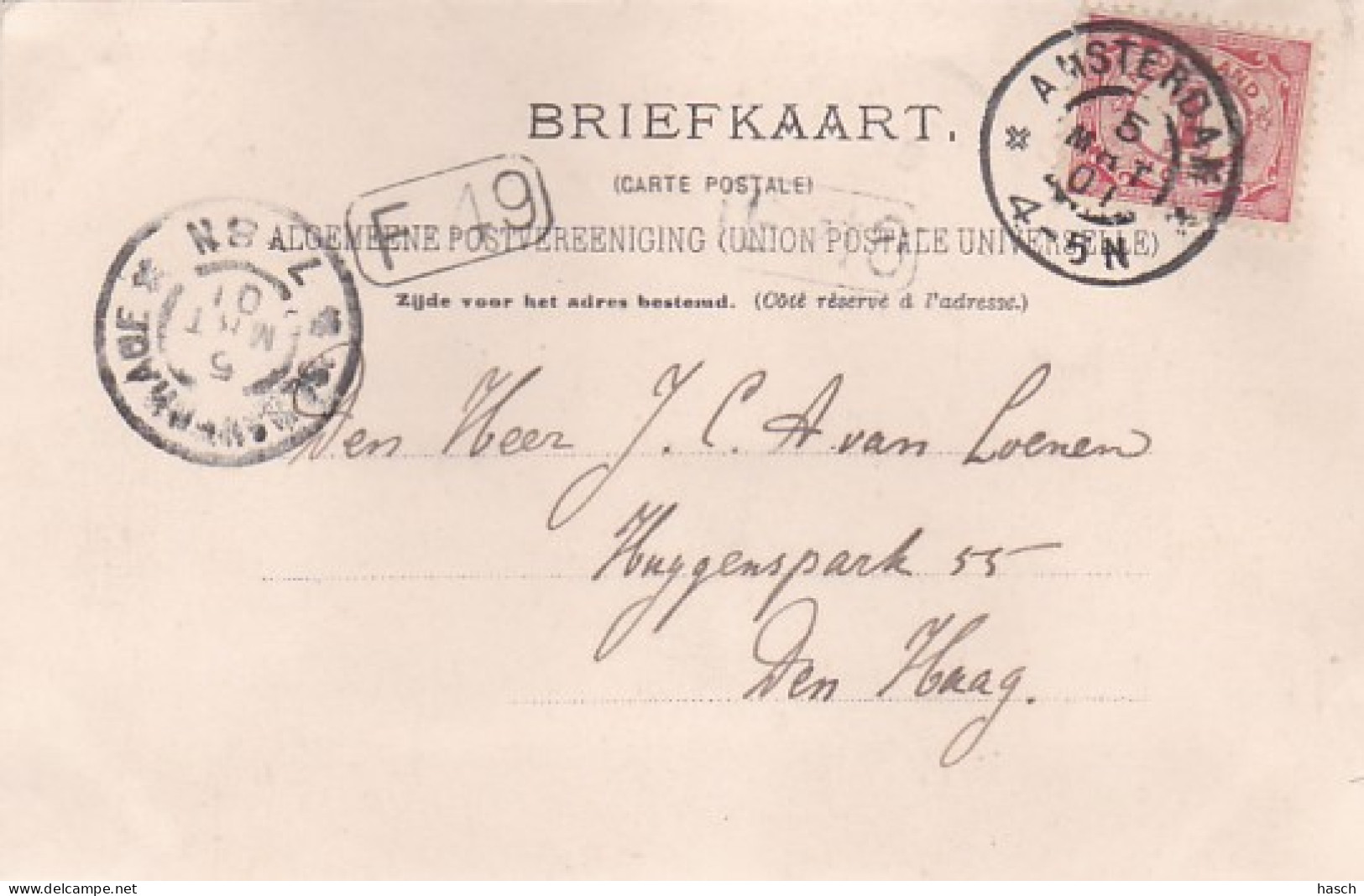 4817      14           Amsterdam, Weesperplein. Versiering 5 Maart 1901.( , Kaart Is Iets Bobbelig Door Water - Amsterdam