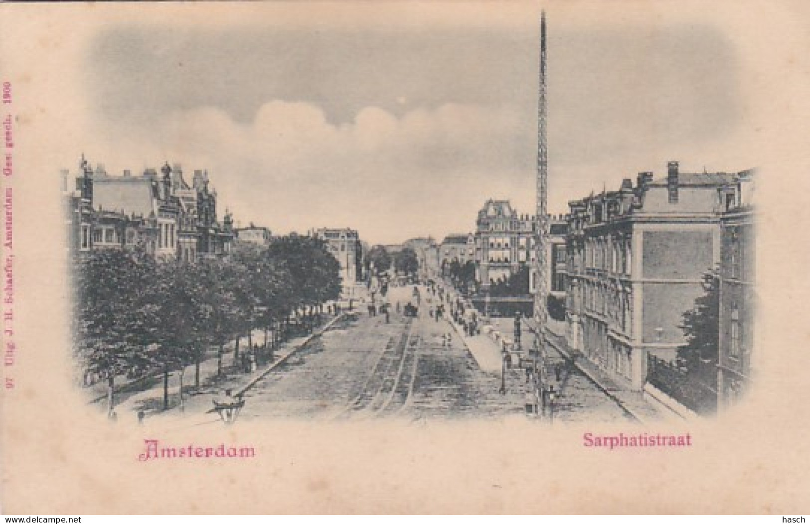 481716Amsterdam, Sarphatistraat Rond 1900. (Kaart Is Iets Bobbelig Door Waterschade ?) - Amsterdam