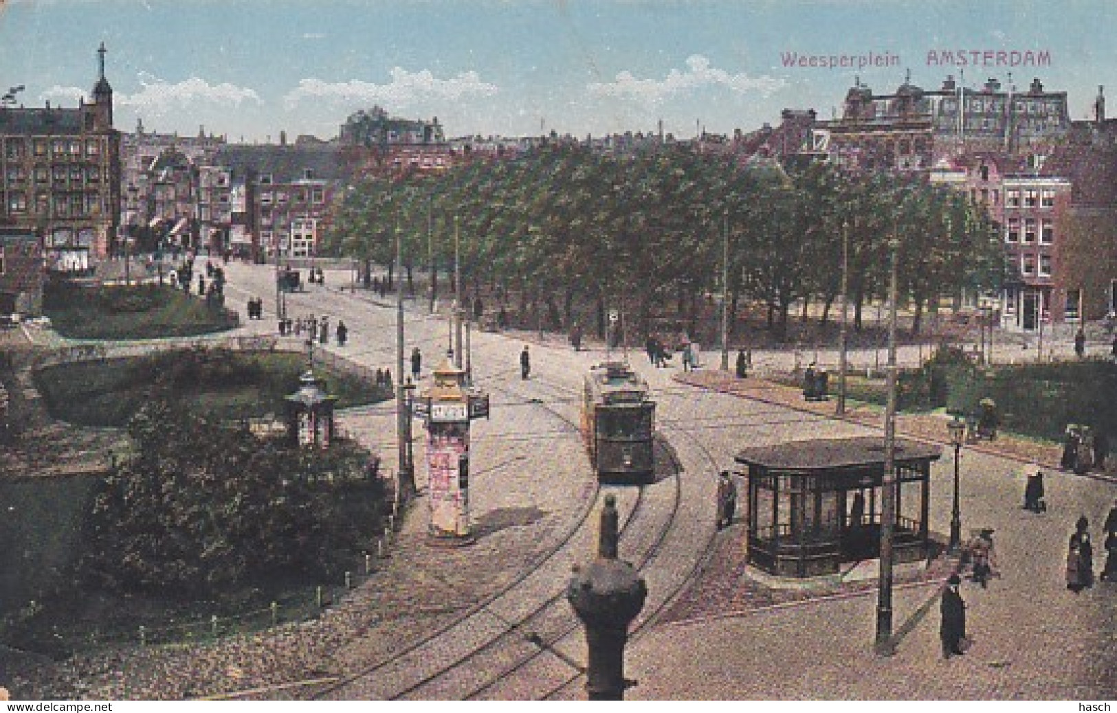 481720Amsterdam, Weesperplein. (poststempel 1918) - Amsterdam