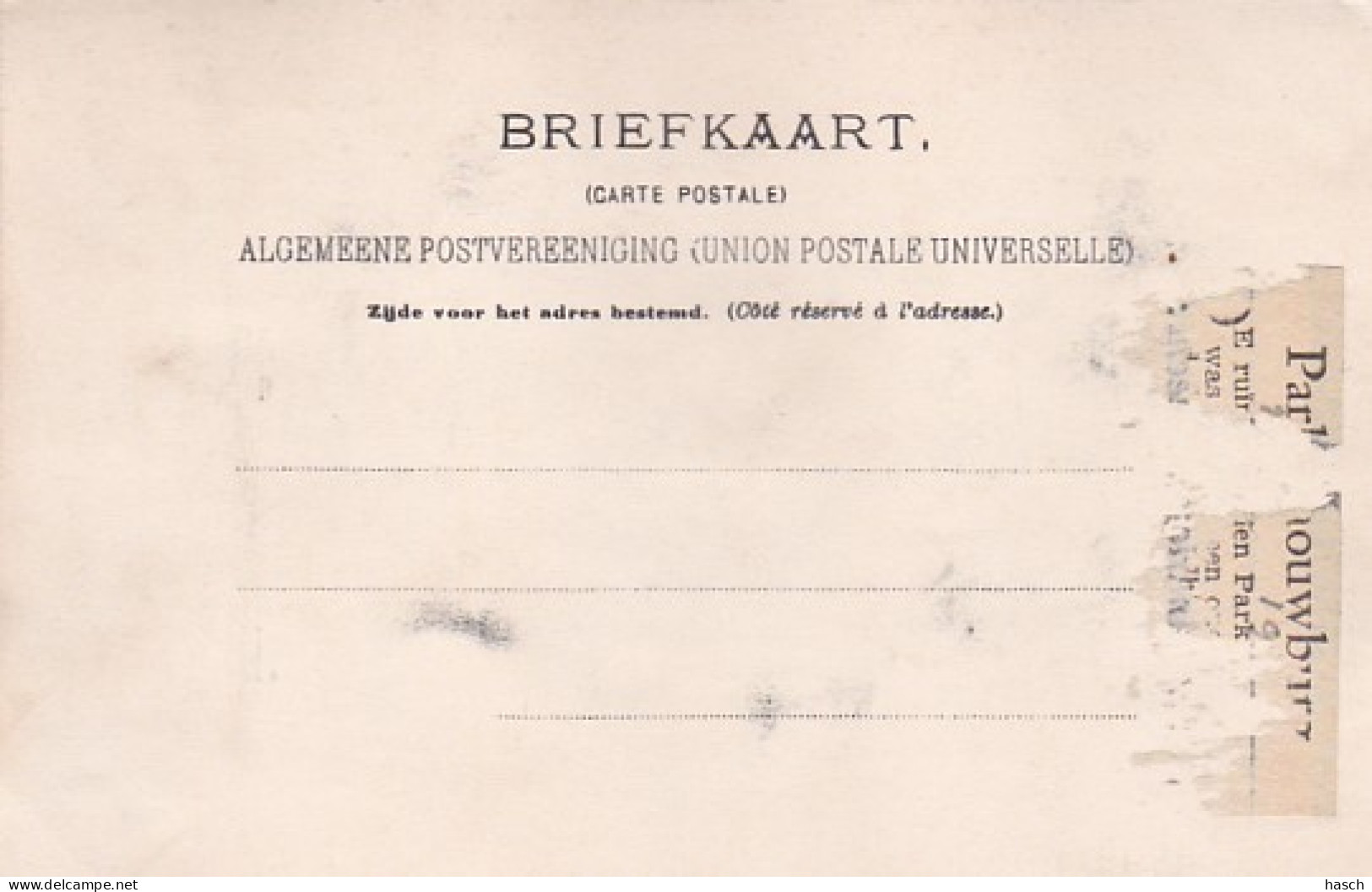 481762Amsterdam, Plantage Parklaan Rond 1900.(Kaart Is Iets Bobbelig Door Waterschade ?, Zie Achterkant)  - Amsterdam