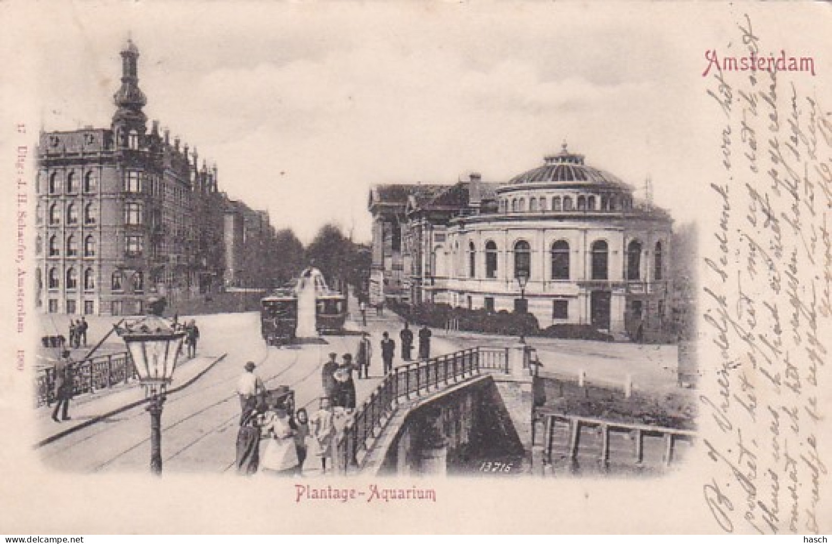 481764Amsterdam, Plantage Aquarium 1900.(kleine Beschadiging Linksonder, Kaart Is Iets Bobbelig Door Waterschade ?) - Amsterdam