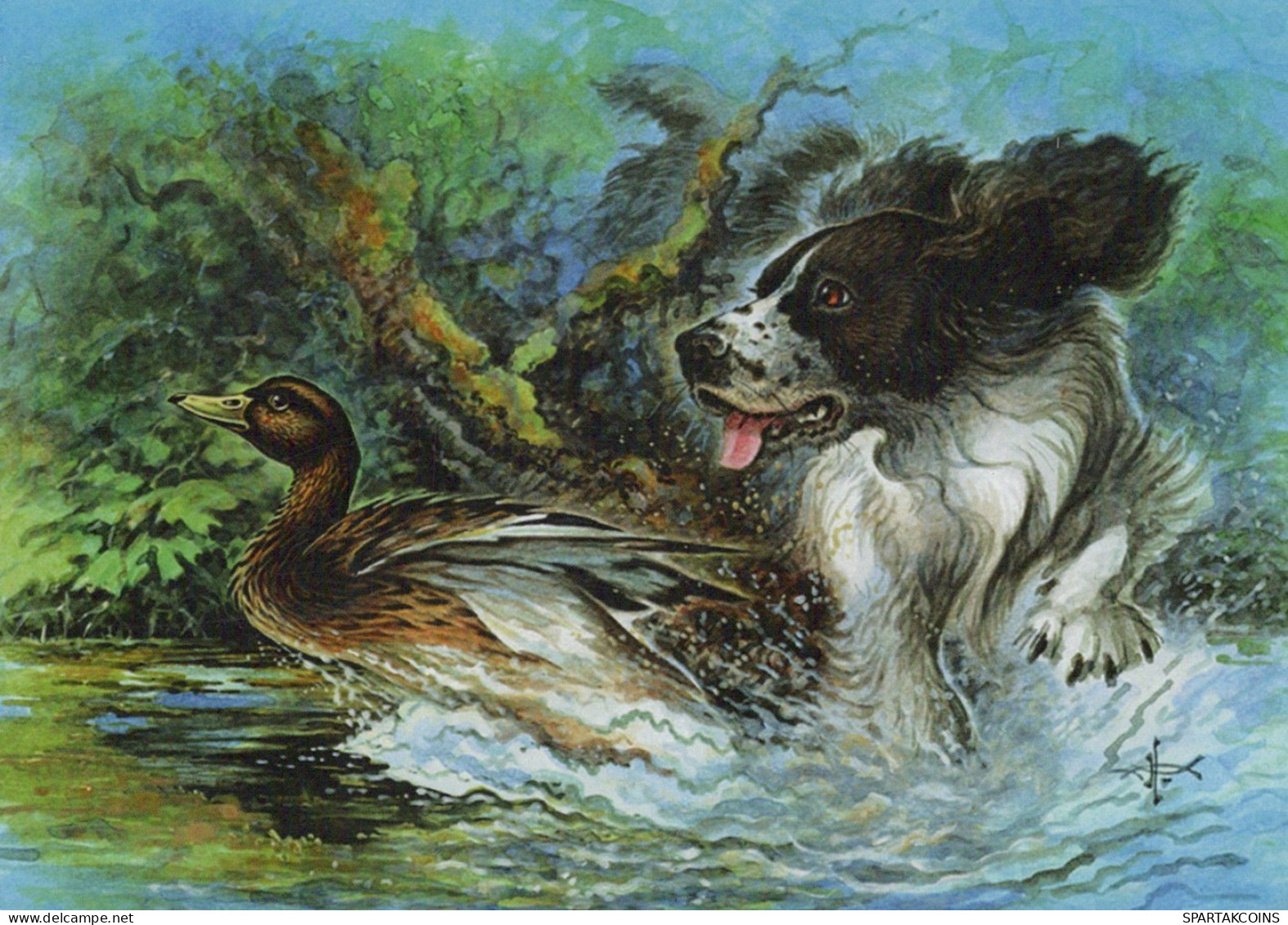 HUND Tier Vintage Ansichtskarte Postkarte CPSM #PAN416.A - Dogs