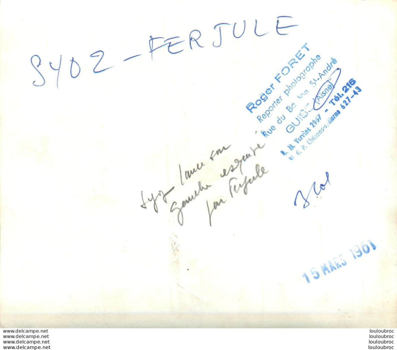BOXE 03/1961 HENRI FERJULE MARTINIQUE CONTRE SYOZ   PHOTO DE PRESSE 16X13CM - Sports
