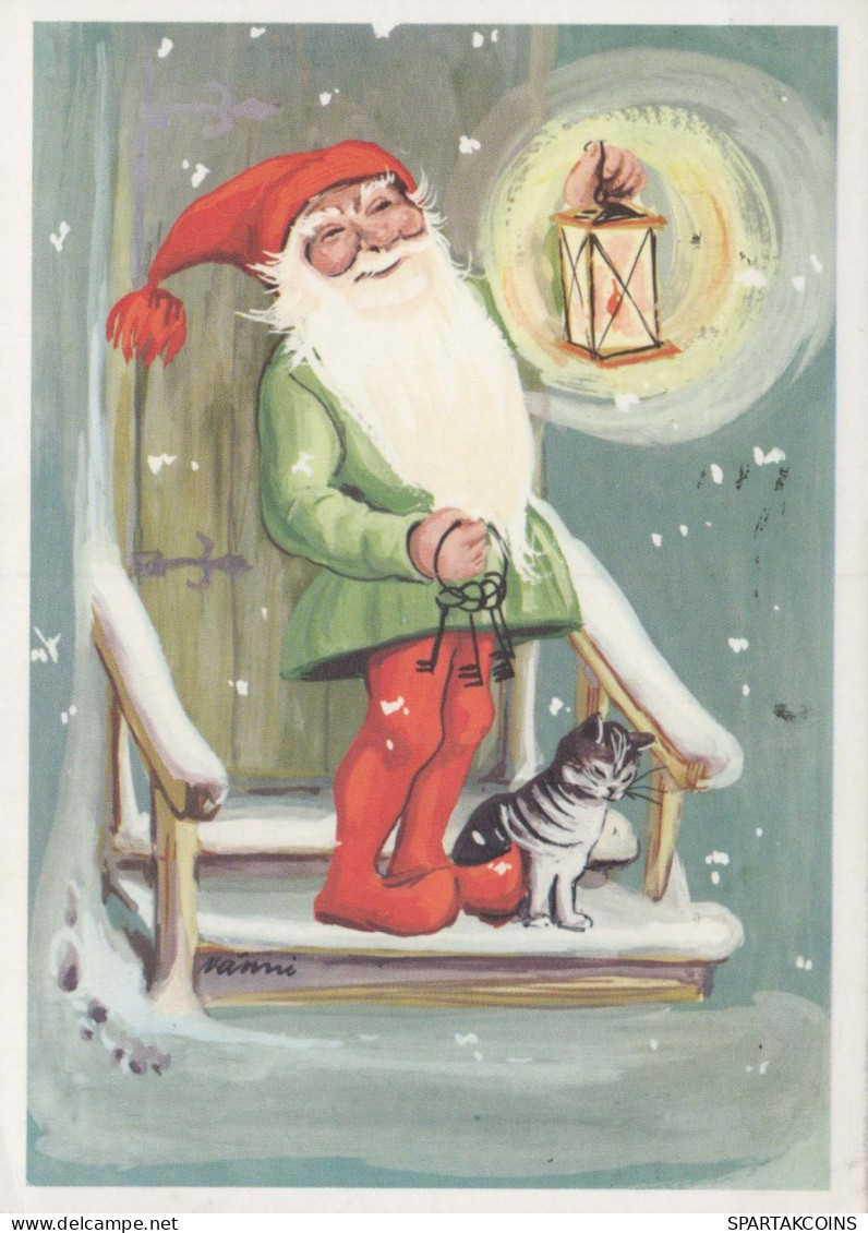 SANTA CLAUS Happy New Year Christmas Vintage Postcard CPSM #PBL448.A - Santa Claus
