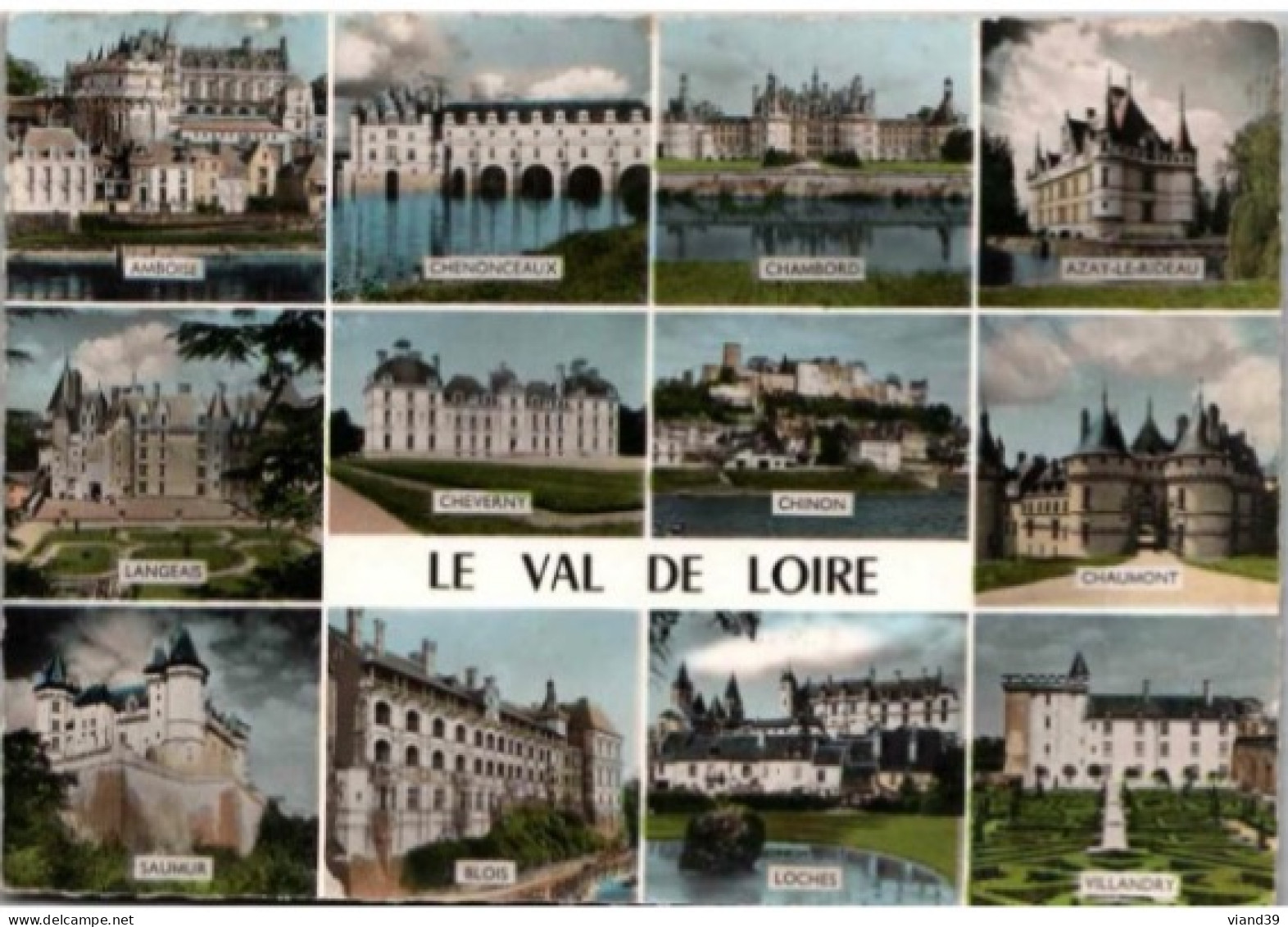 VAL De LOIRE. -  Multi Vues Des Châteaux De La Loire.   -  Photo Véritable. Non Circulée - Centre-Val De Loire