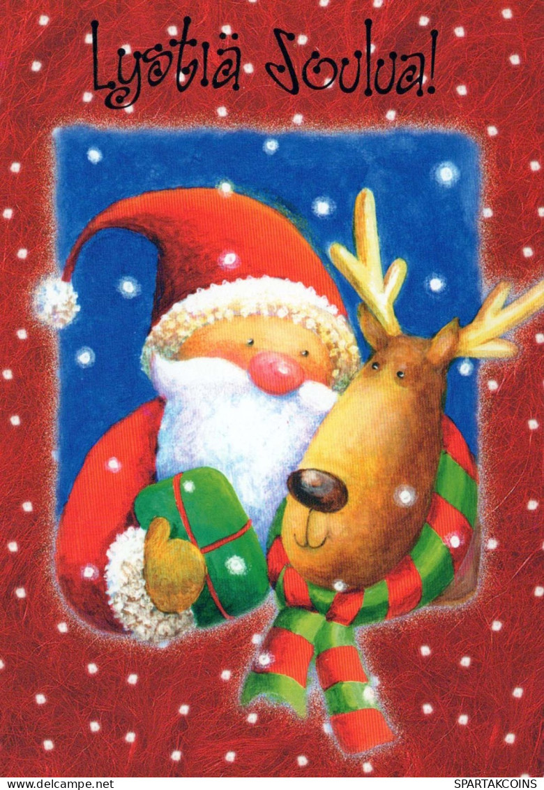 PÈRE NOËL Bonne Année Noël Vintage Carte Postale CPSM #PBL096.A - Santa Claus