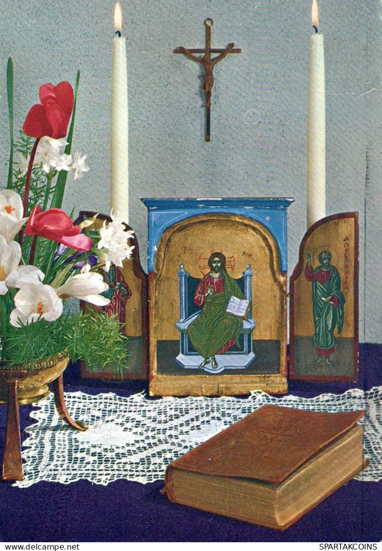 Virgen María Virgen Niño JESÚS Navidad Religión Vintage Tarjeta Postal CPSM #PBB993.A - Vierge Marie & Madones