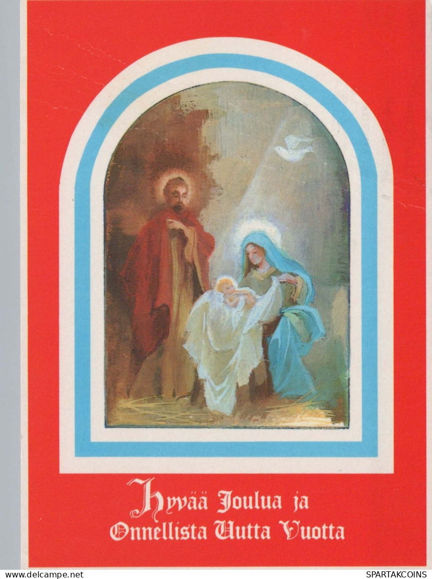 Vergine Maria Madonna Gesù Bambino Natale Religione Vintage Cartolina CPSM #PBB909.A - Virgen Maria Y Las Madonnas