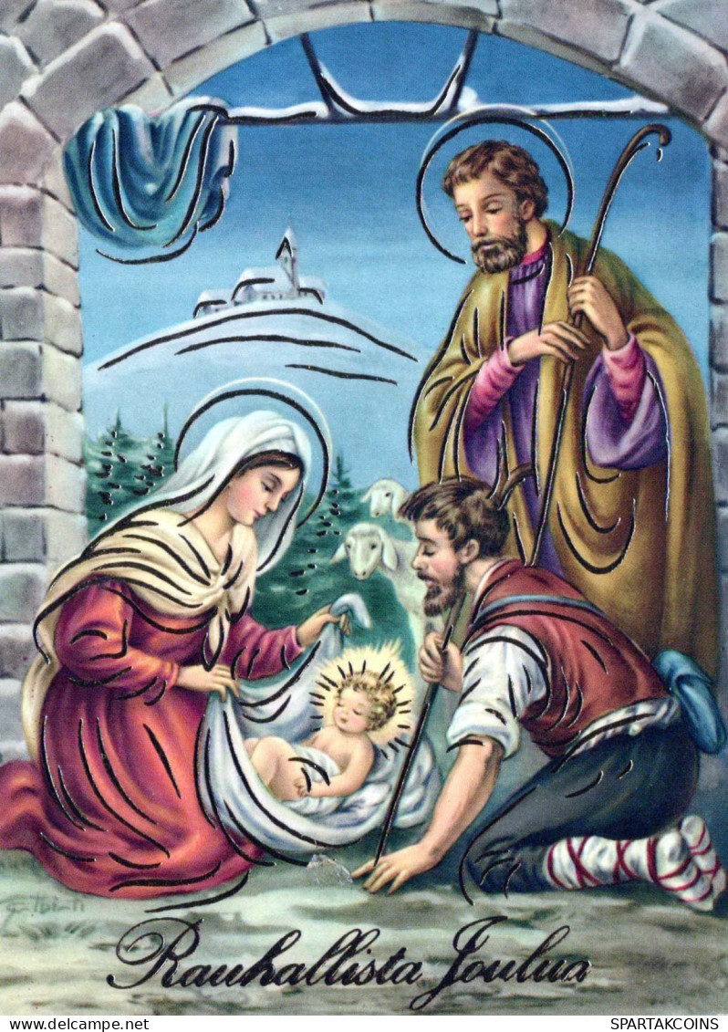 Virgen María Virgen Niño JESÚS Navidad Religión Vintage Tarjeta Postal CPSM #PBB748.A - Virgen Maria Y Las Madonnas