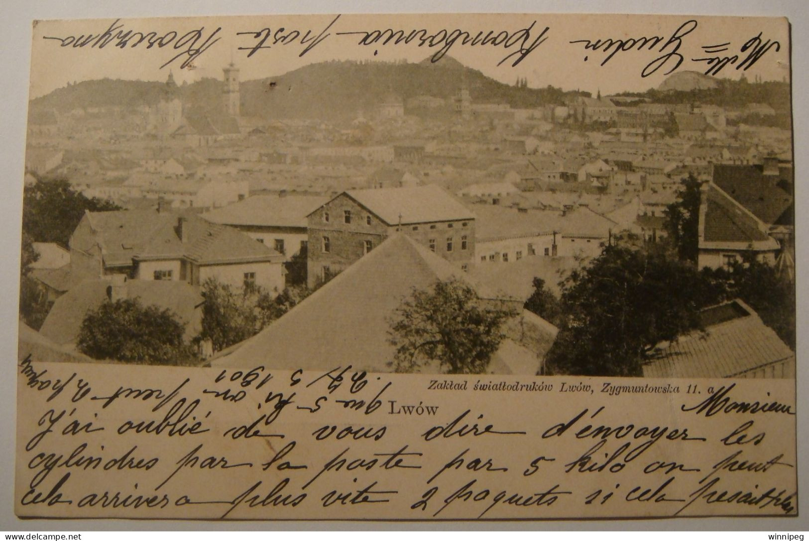 Lwow.Widok.Uncommon View.Zaklad Swiatlodrykow.Korczyna 1901.Poland.Ukraine. - Ucrania