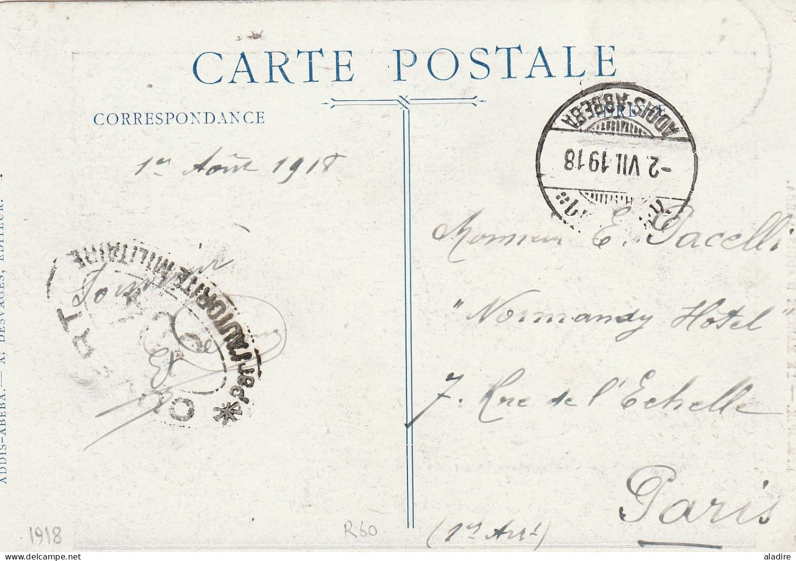 1918 - 1929 - 2 Cartes Postales D' Addis Abbeba Vers Sèvres Et Paris, France - Äthiopien