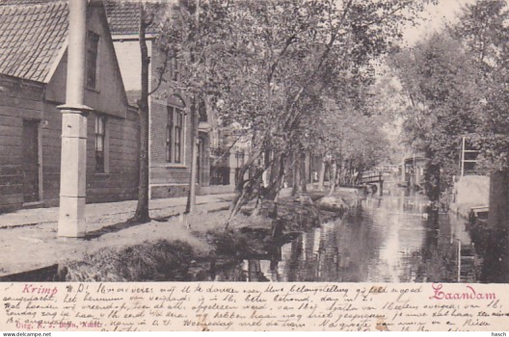 481662Zaandam, Krimp. (poststempel 1904) - Zaandam