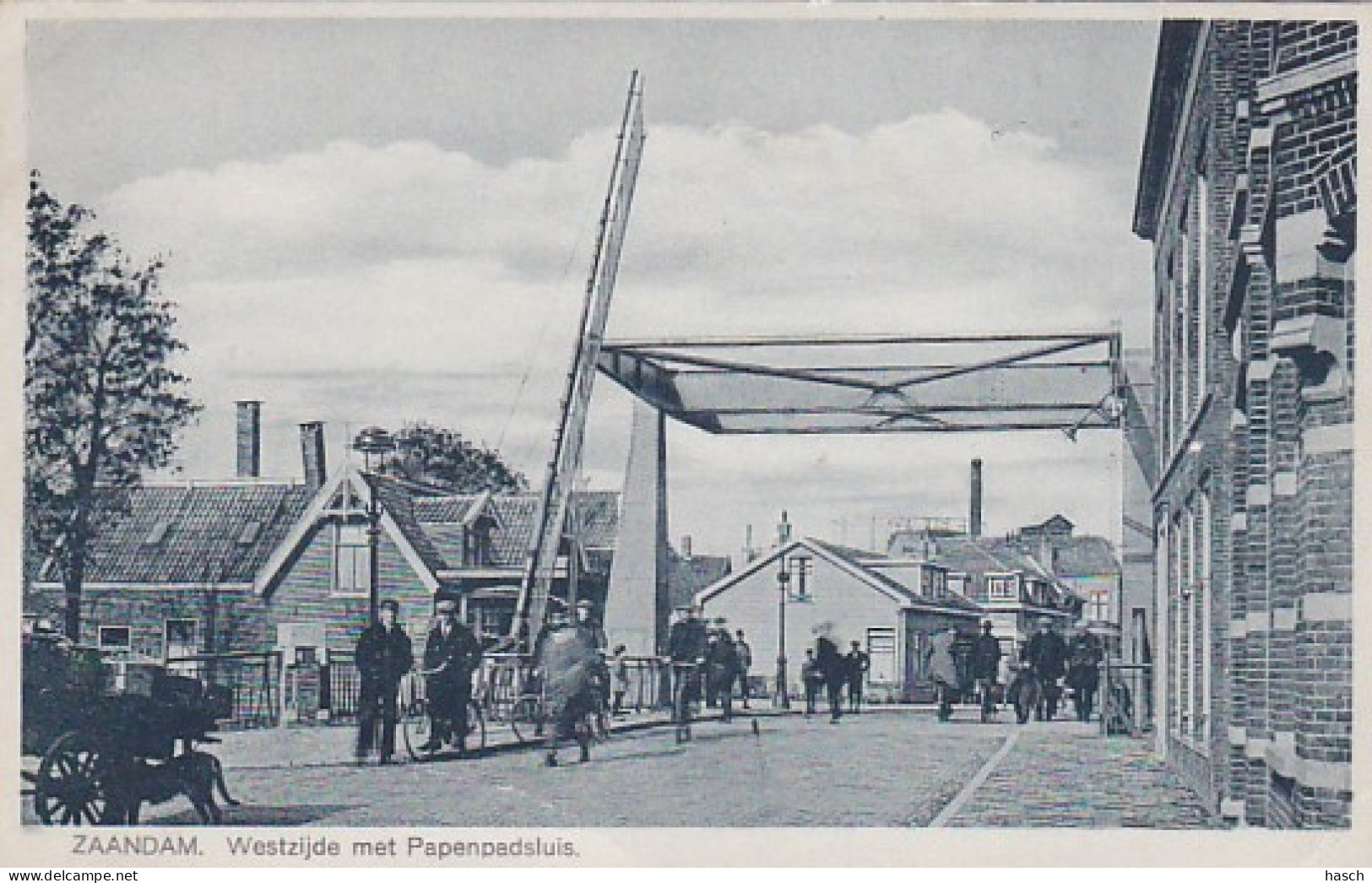 481665Zaandam, Westzijde Met Papenpadsluis. (zie Hoeken En Achterkant) - Zaandam