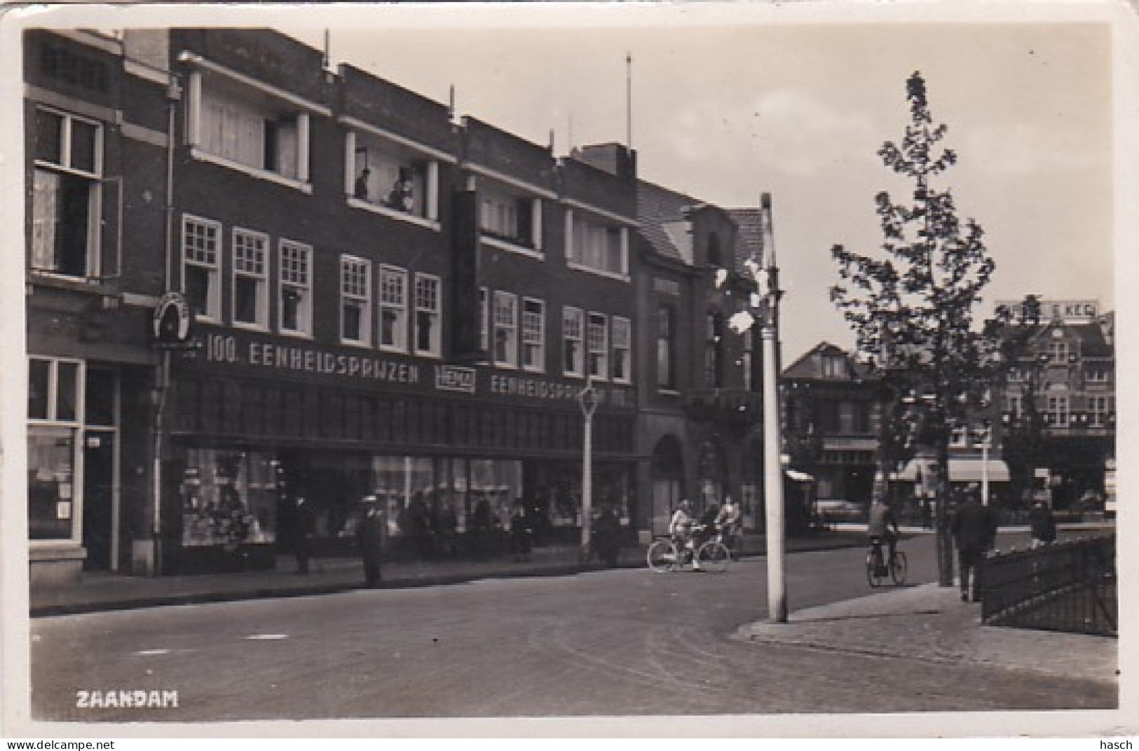 4816      77           Zaandam, Wilhelminastraat. Links Hema, Rechts Firma C. Keg. In Het Wapen Van Friesland  - Zaandam