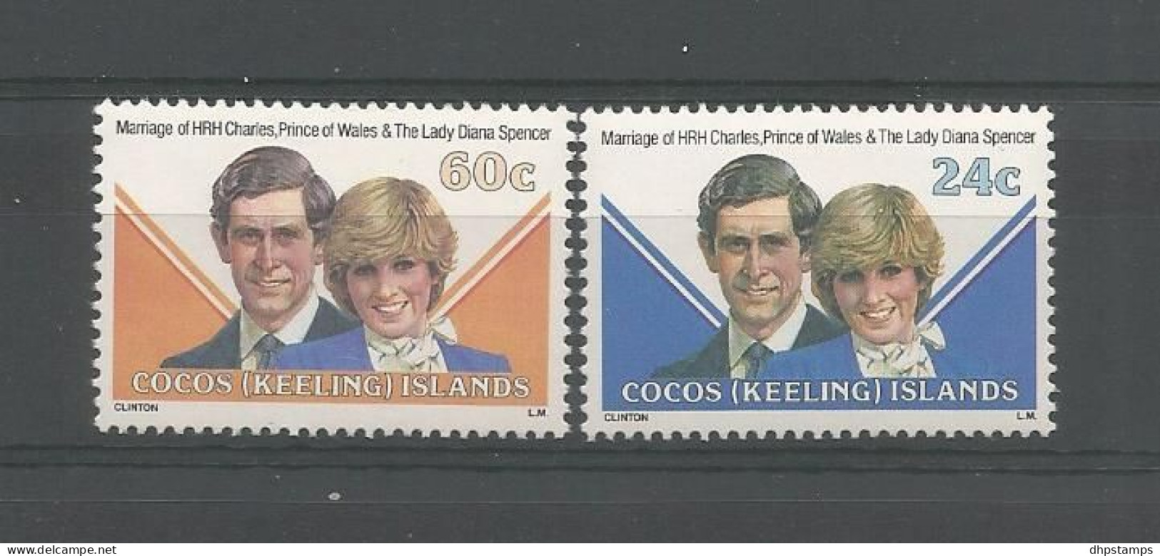 Cocos Keeling 1981 Wedding Of Prince Charles And Lady Diana Y.T  73/74 ** - Cocoseilanden