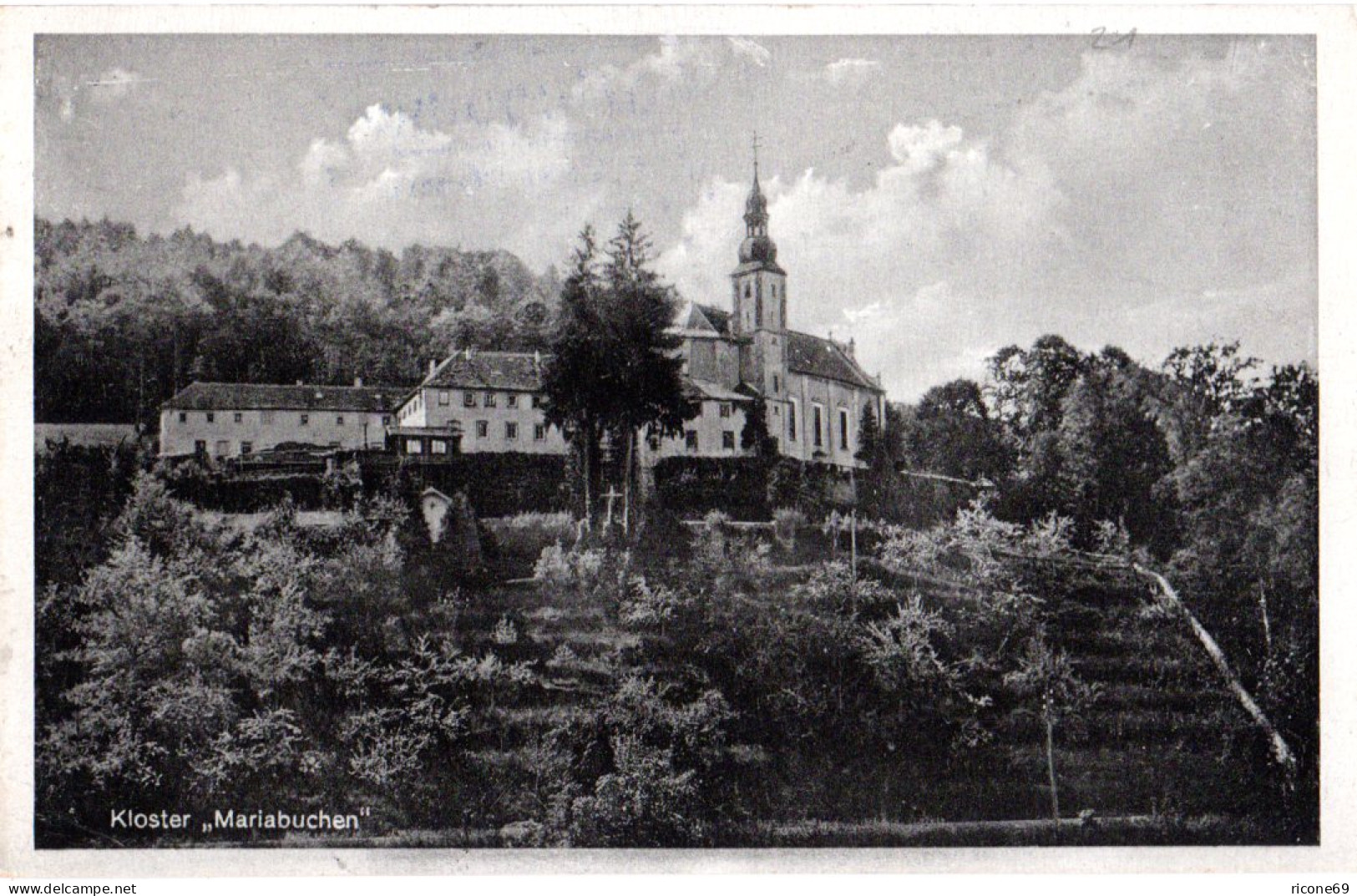 BRD 1950, Landpost Stpl. MARIABUCHEN über Lohr Auf Karte M. 10 Pf. - Collezioni