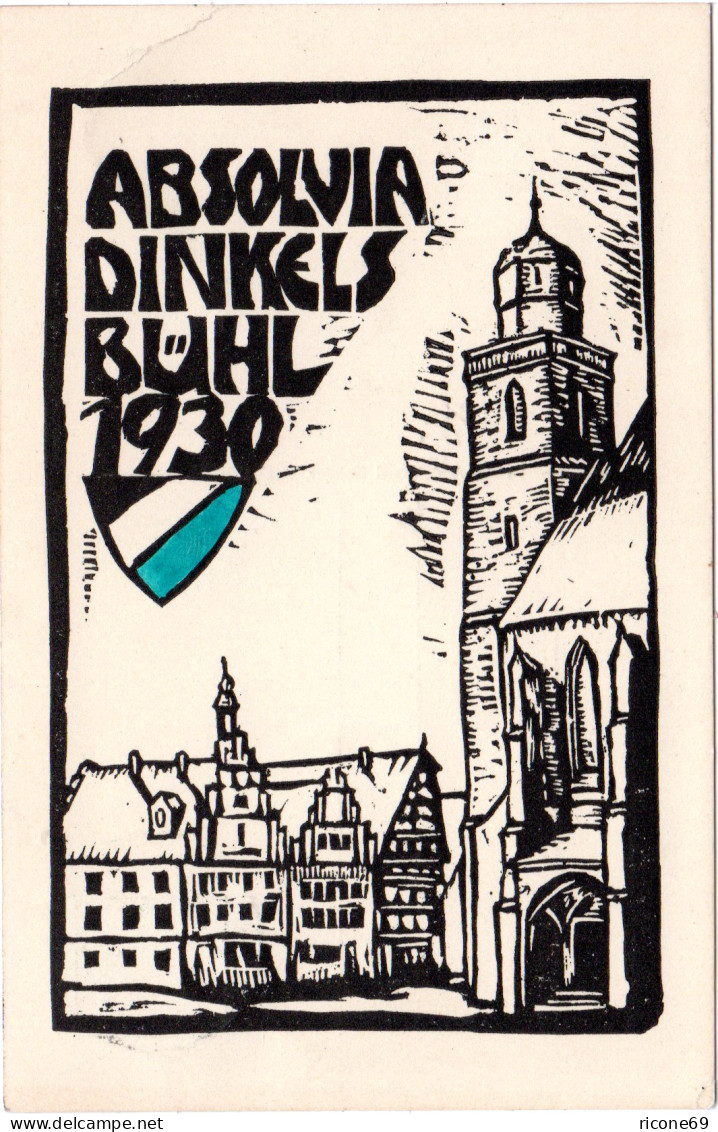 Dinkelsbühl, Absolvia 1930, M 8 Pf. Gebr. AK - Autres & Non Classés