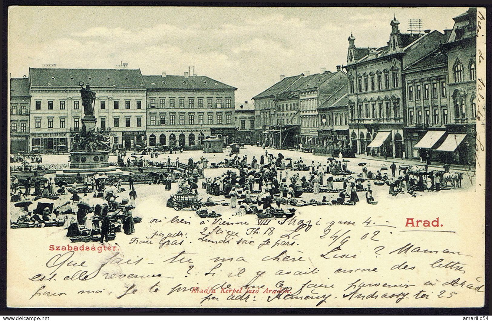 RARITATE Romania Rumänien - Banat - Litho Postcard Arad 1902 - Romania