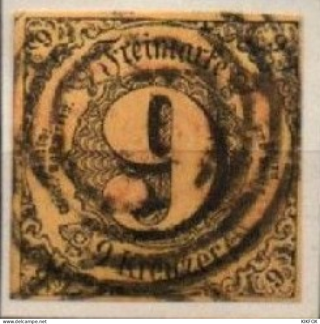 ALTDEUTSCHLAND , THURN UND TAXIS, 1852 - 1858, MI 10, 9 KREUZER, ZIFFER IM KREIS, GESTEMPELT, OBLITERE - Usati