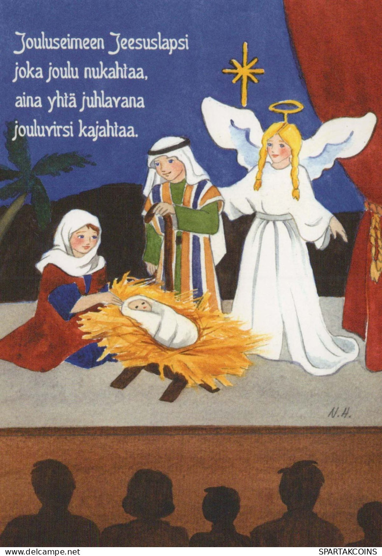 Virgen María Virgen Niño JESÚS Navidad Religión Vintage Tarjeta Postal CPSM #PBP818.A - Vierge Marie & Madones