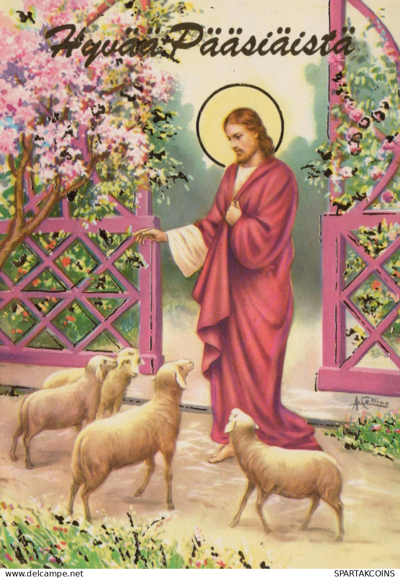 CRISTO SANTO Cristianesimo Religione Vintage Cartolina CPSM #PBP769.A - Jezus