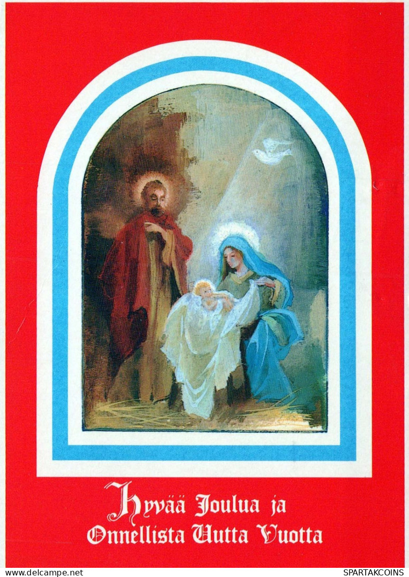 Vierge Marie Madone Bébé JÉSUS Noël Religion Vintage Carte Postale CPSM #PBP745.A - Vierge Marie & Madones