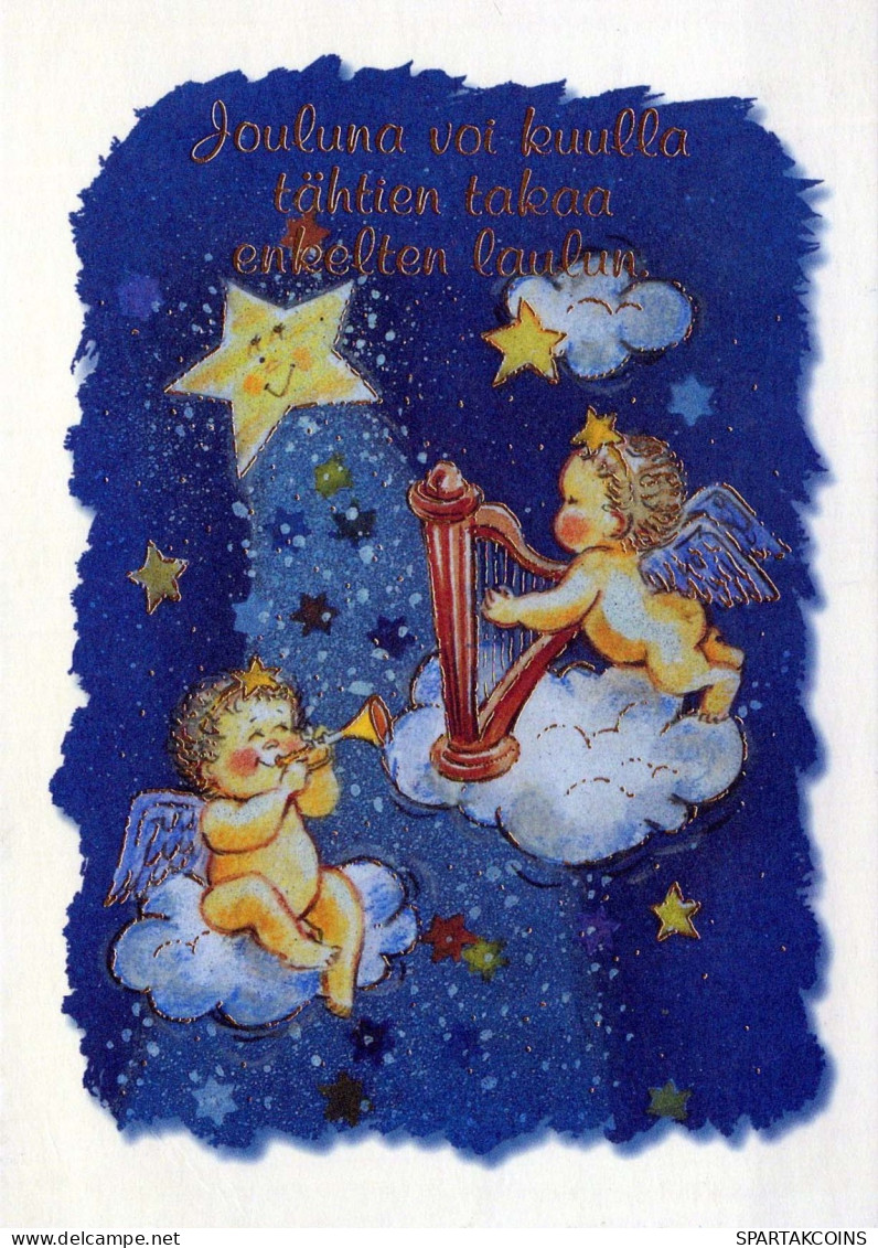 ANGELO Natale Vintage Cartolina CPSM #PBP354.A - Angeli