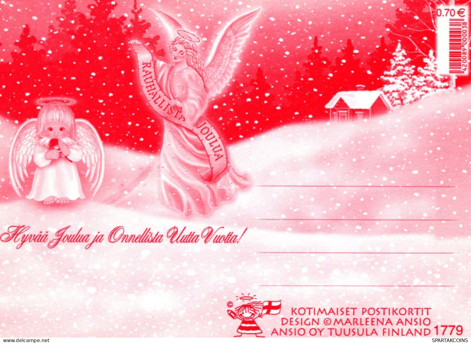 ANGE Noël Vintage Carte Postale CPSM #PBP320.A - Angeli