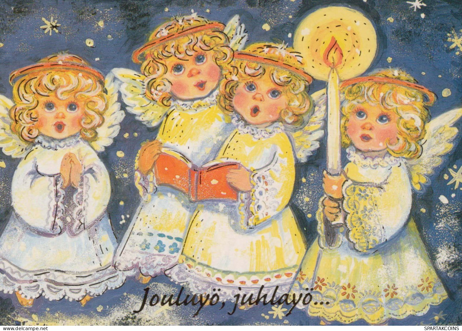 ANGELO Natale Vintage Cartolina CPSM #PBP264.A - Angeli