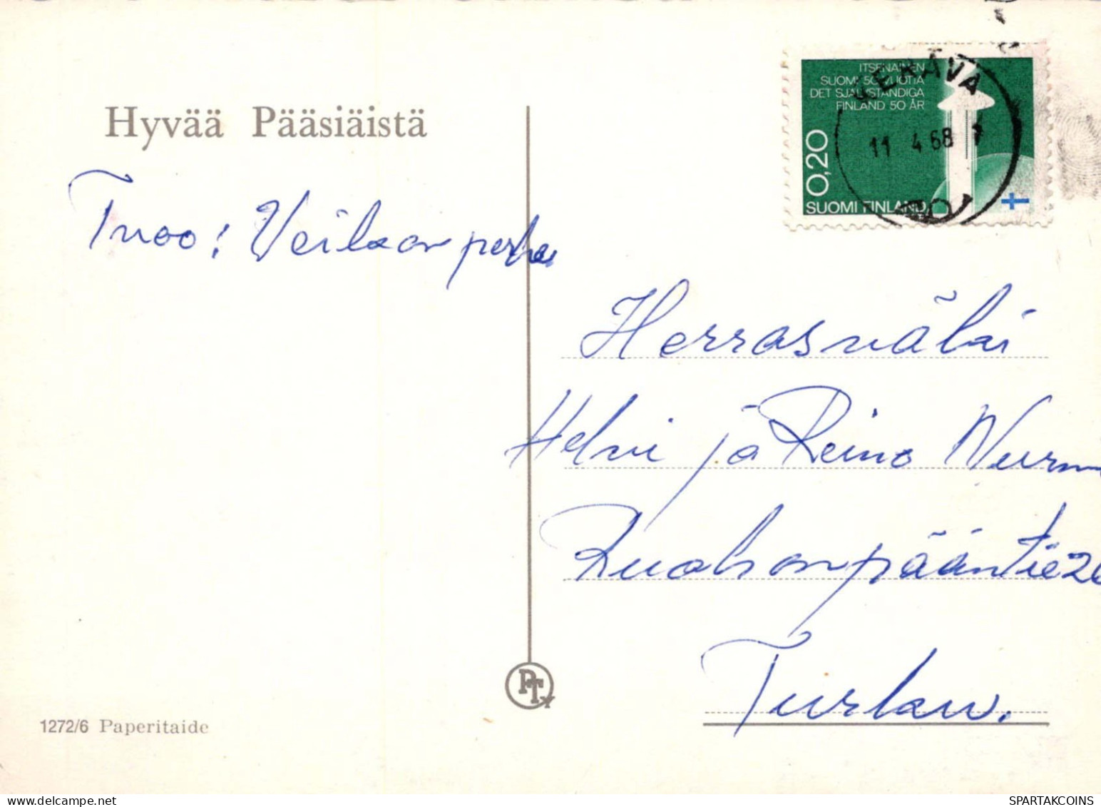 PÂQUES POULET ŒUF Vintage Carte Postale CPSM #PBO824.A - Ostern
