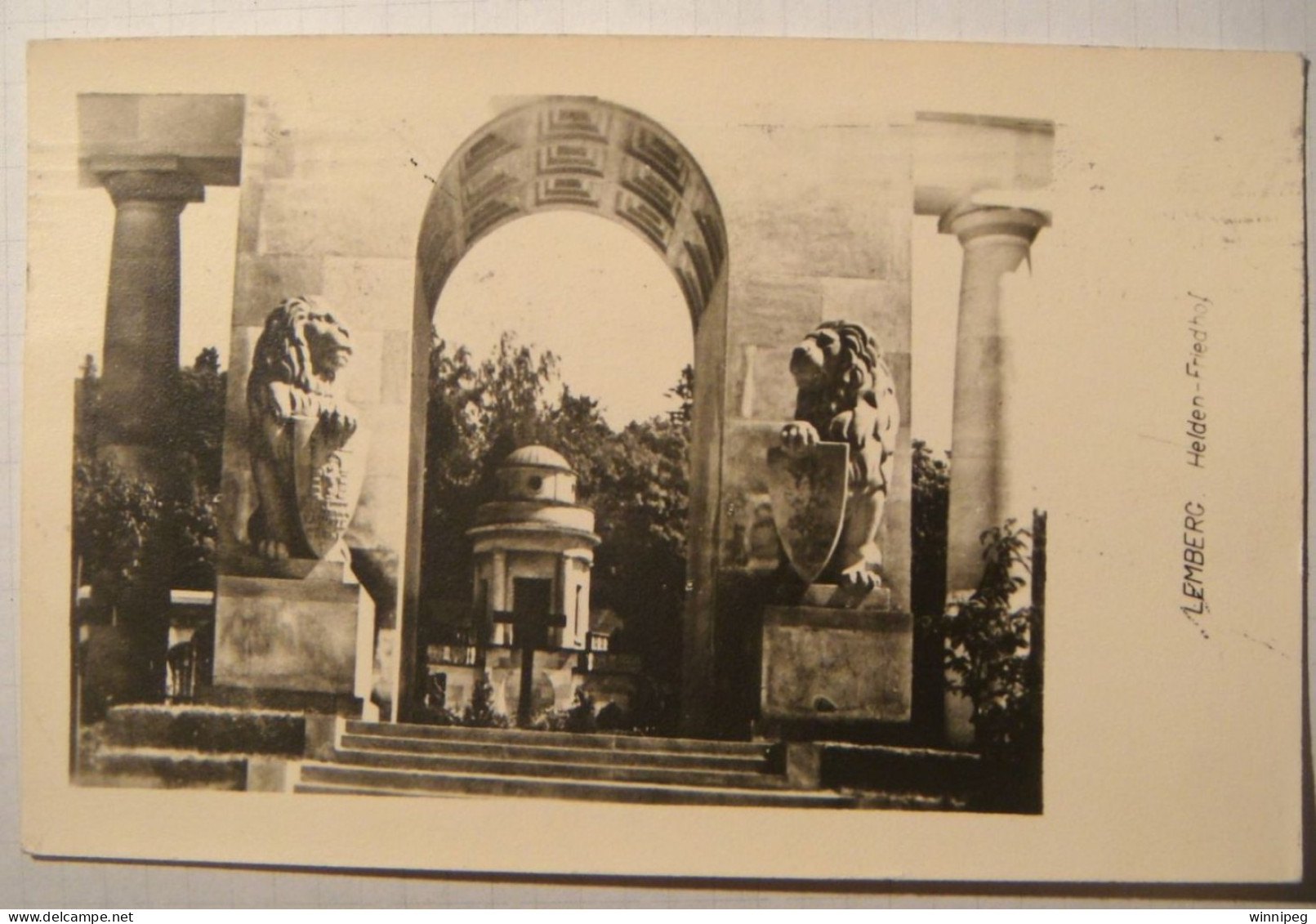 Lwow.Lemberg.2 Pc's.Helden Friedhof.WWII.German Occupation.1943.View.Poland.Ukraine. - Ucraina