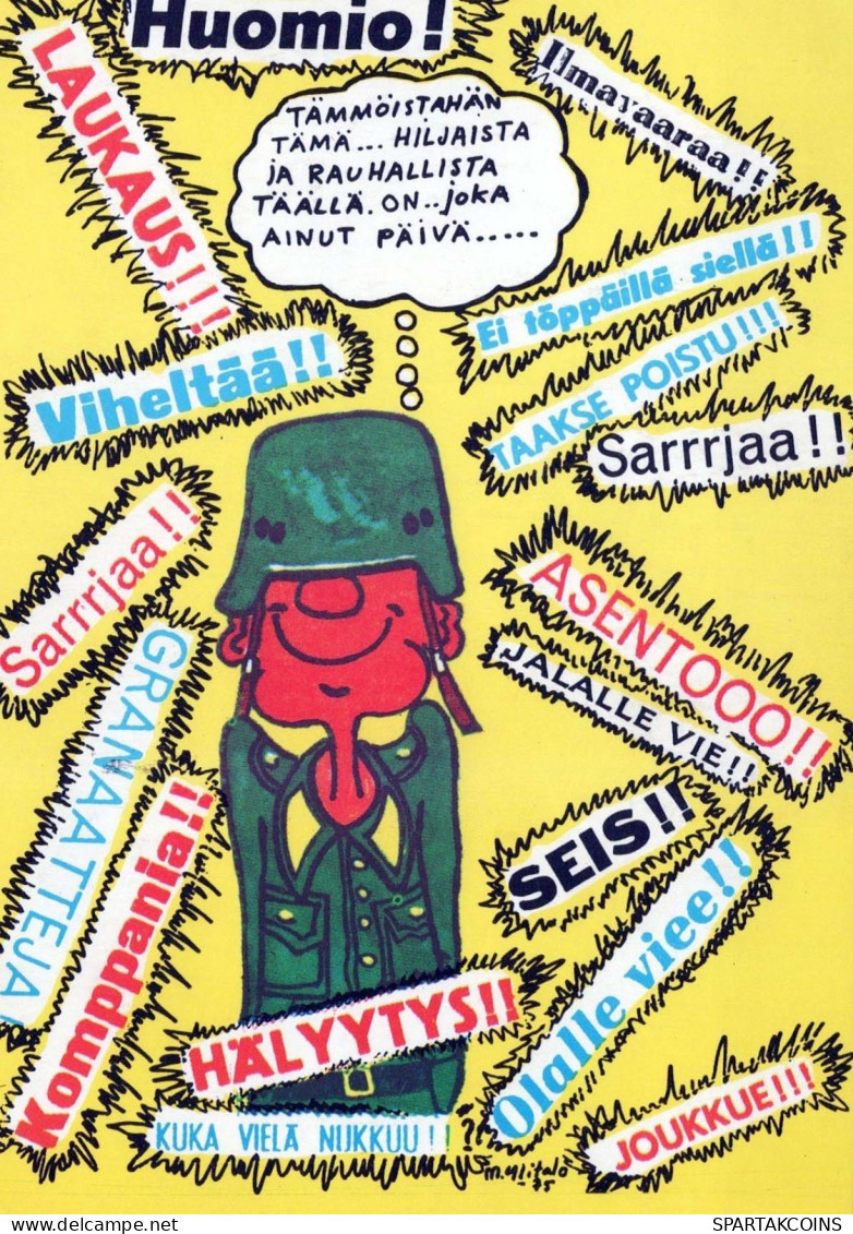 SOLDIERS HUMOUR Militaria Vintage Postcard CPSM #PBV838.A - Humor