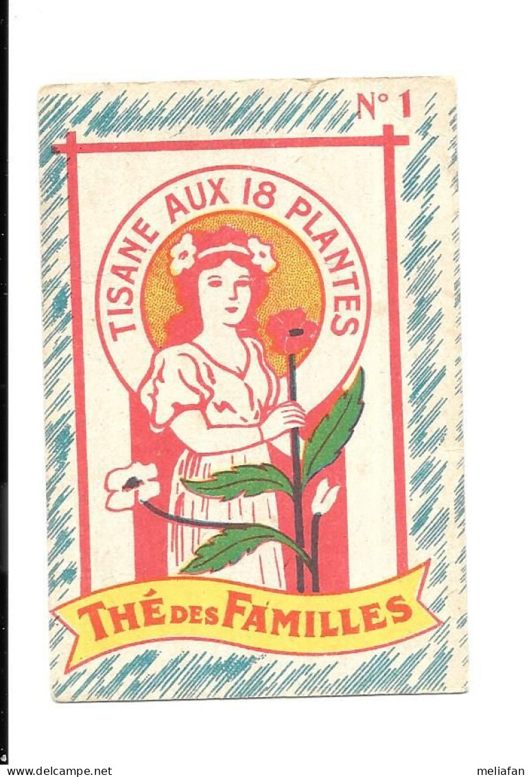 CX41 - CARTONETTE PUBLICITAIRE THE DES FAMILLES - FORMAT 6 X 9 CM - Advertising