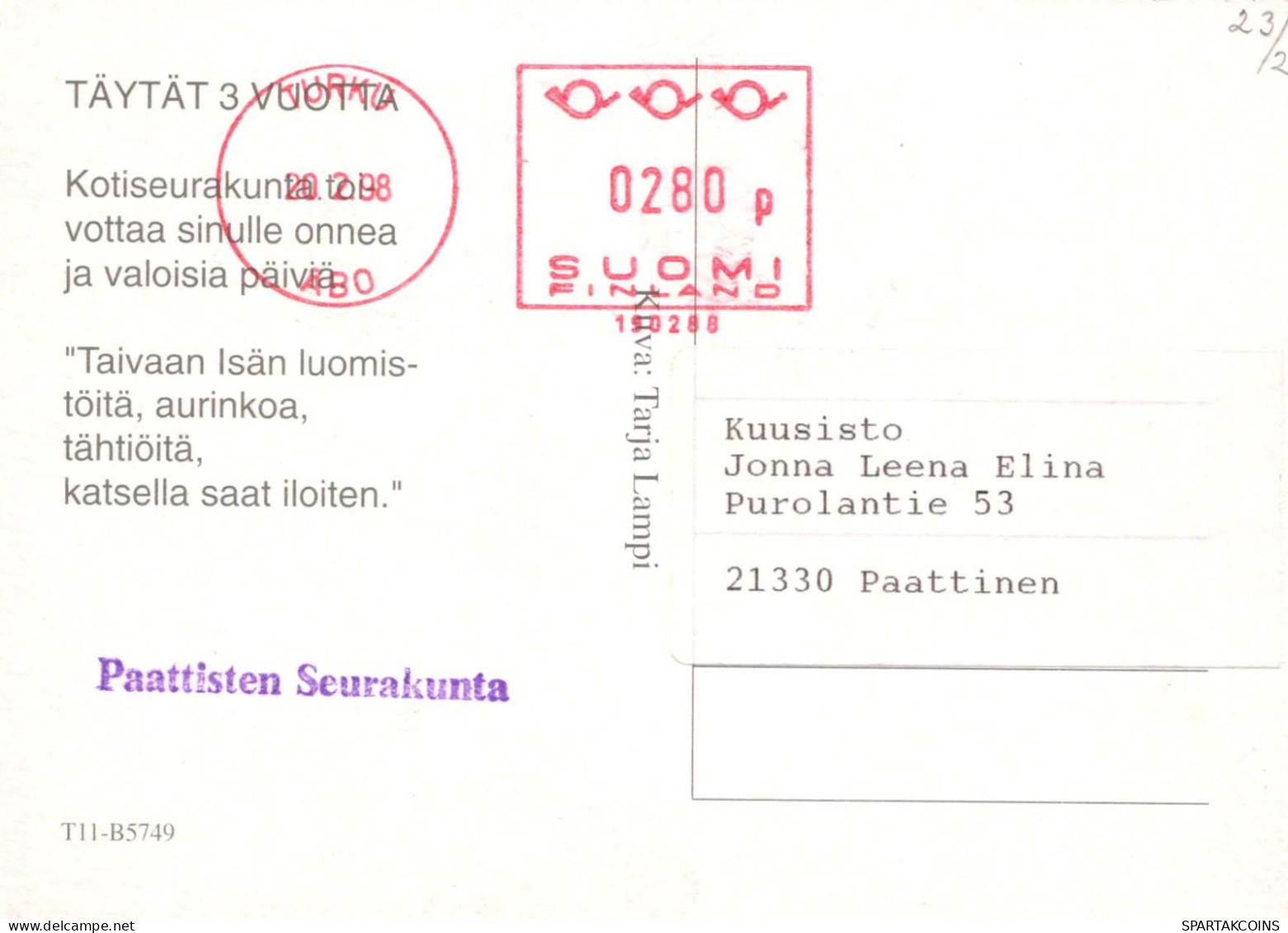 BUON COMPLEANNO RAGAZZA BAMBINO Vintage Postal CPSM #PBT888.A - Geburtstag