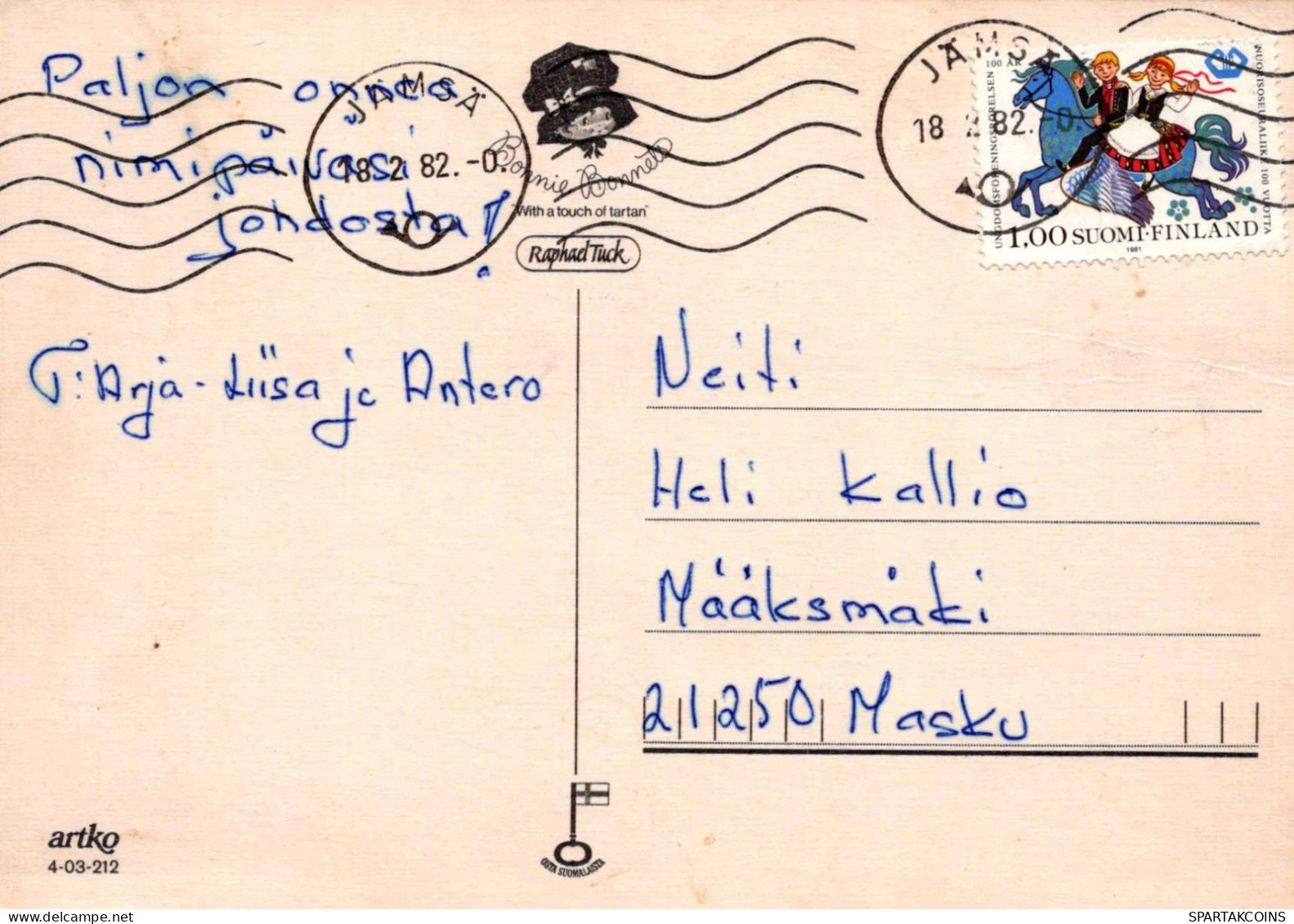 NIÑOS Escenas Paisajes Vintage Tarjeta Postal CPSM #PBT687.A - Scènes & Paysages