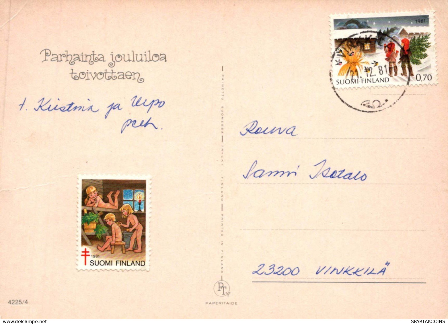 NIÑOS Escenas Paisajes Vintage Tarjeta Postal CPSM #PBT347.A - Escenas & Paisajes
