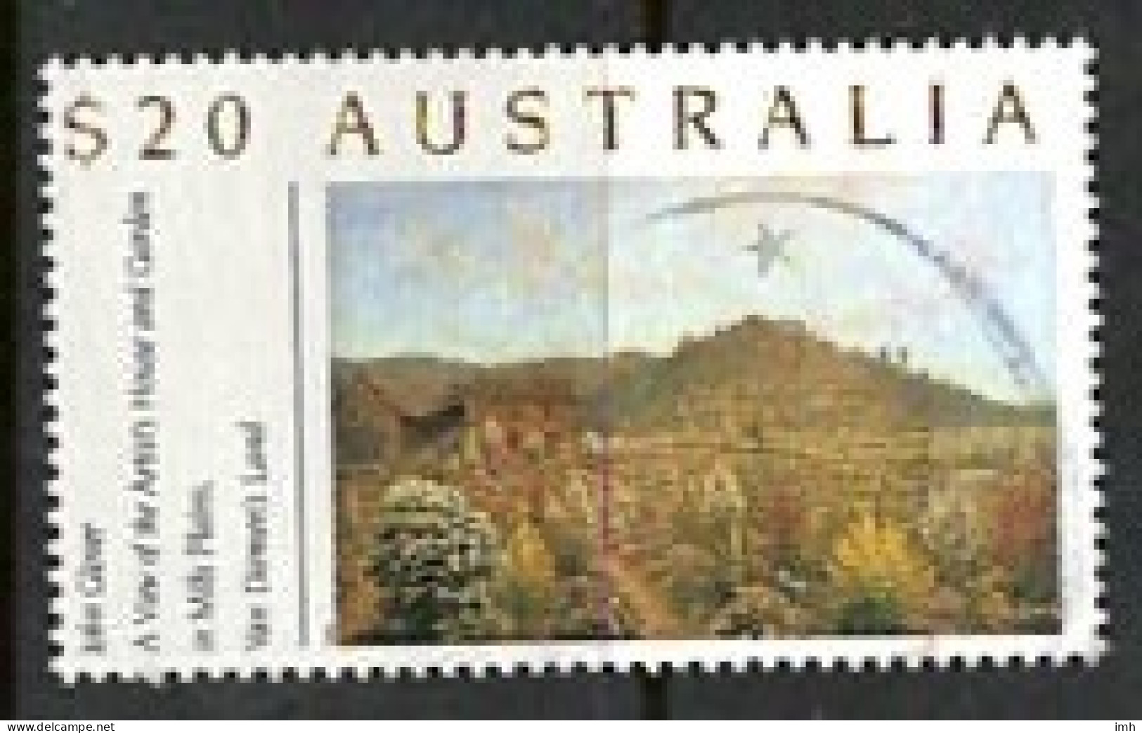 1990 Australia.  John Glover Painting.   High Value $20.   Fine Used - Gebruikt