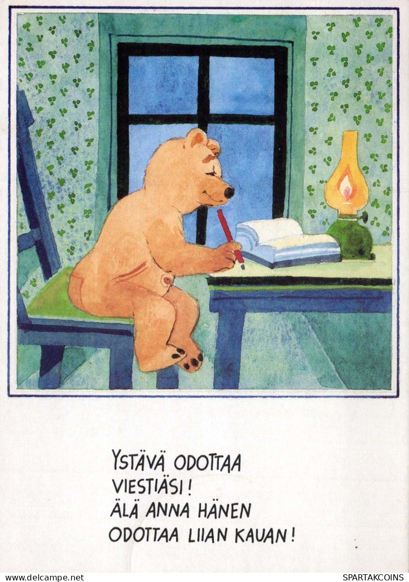 NASCERE Animale Vintage Cartolina CPSM #PBS162.A - Osos