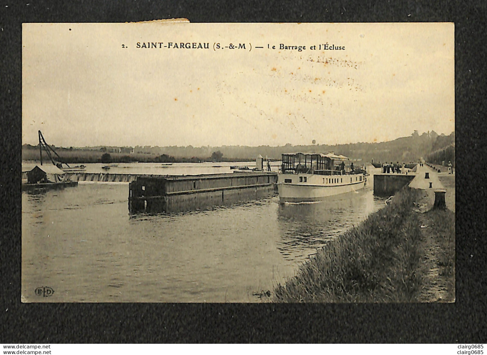 77 - SAINT FARGEAU - Le Barrage Et L'Ecluse  - 1910 - Saint Fargeau Ponthierry