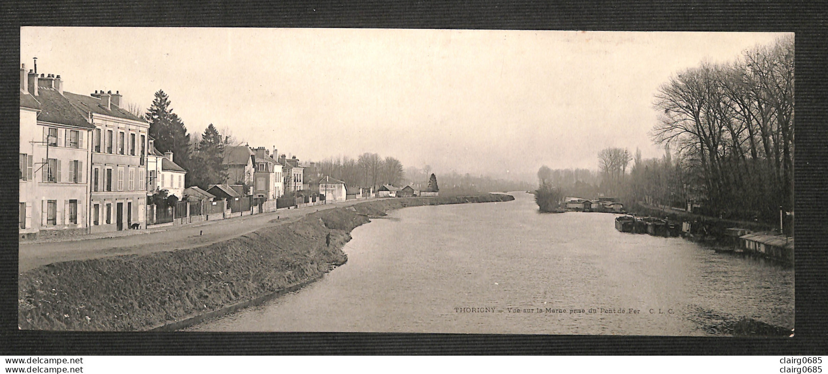 77 - THORIGNY - Vue Sur La Marne Prise Du Pont De Fer - CAARTE-LETTRE Panoramique  11 X 28 (peu Courante) - Autres & Non Classés