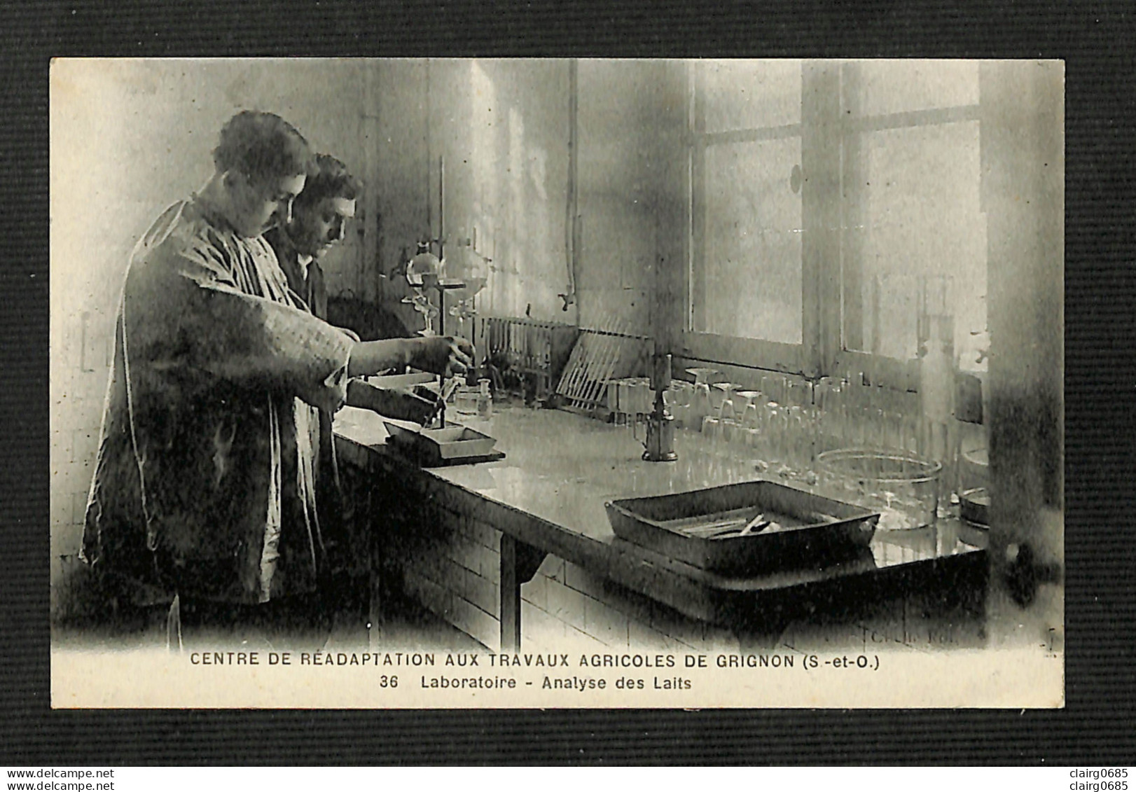 78 - GRIGNON - CENTRE DE READAPTATION AUX TRAVAUX AGRICOLES - Laboratoire - Analyse Des Laits - TBE - RARE - Grignon